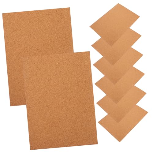 FIXOSHEE 8 Stück selbstklebende Korkplatten Kork schälen und aufkleben Korkplatte abziehen und aufkleben selbstklebende Tafel selbstklebender Kork Braun von FIXOSHEE