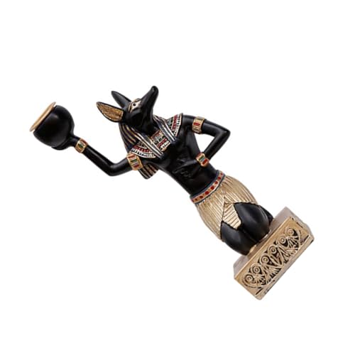 FIXOSHEE Ägyptischer Kerzenhalter Anubis Gott Katzenfigur Harz Dekoration Tischornament Mystischer Stil FIXOSHEE Ägyptischer Kerzenhalter Anubis Gott Katzenfigur Harz Dekoration Tischornament Mystischer Stil von FIXOSHEE