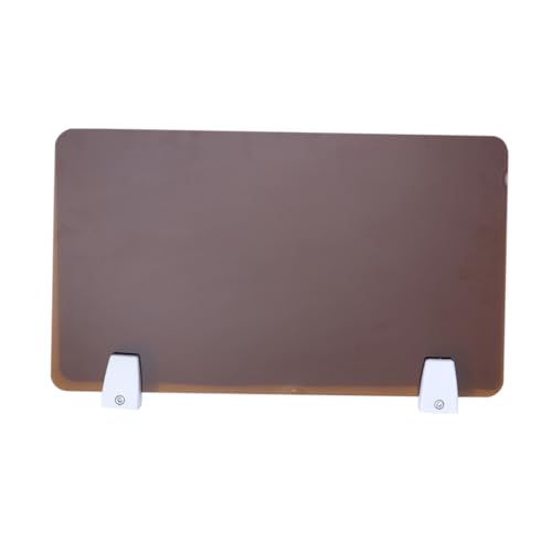 FIXOSHEE Acryl Desktop Trennwand Taupe Büro Schreibtisch Trennwand Praktisch Leicht zu Installieren Privatsphäre Schutz Testteiler Arbeitsplatzteiler Büro Zubehör von FIXOSHEE