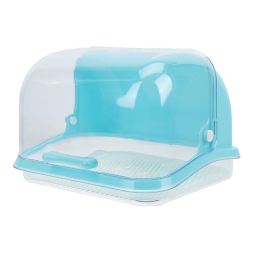 FIXOSHEE Aufbewahrungsbox für Geschirr und Flaschen mit Abtropfschale Transparenter Deckel Staubdicht Leicht zu Reinigen Platzsparend Blau Vielseitiger Organizer für Kinderutensilien von FIXOSHEE