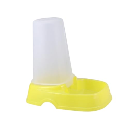 FIXOSHEE Automatischer Pet Futterspender Gelb Abnehmbarer Behälter Leicht zu Reinigen Bpa Kunststoff Staubgeschützt Geeignet für Hunde und Katzen für Einzel und Mehrtierhaushalte von FIXOSHEE