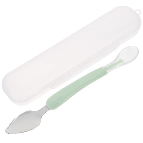 FIXOSHEE Babylöffel mit Schaber aus Lebensmittelechtem Hitzebeständig mit Aufbewahrungsbox Doppelseitig für Obst und Gemüsebrei Leichter Futterlöffel für Babybrei Ab Monate Praktisch und FIXOSHEE Babylöffel mit Schaber aus Lebensmittelechtem Hitzebeständig mit Aufbewahrungsbox Doppelseitig für Obst und Gemüsebrei Leichter Futterlöffel für Babybrei Ab Monate Praktisch und von FIXOSHEE
