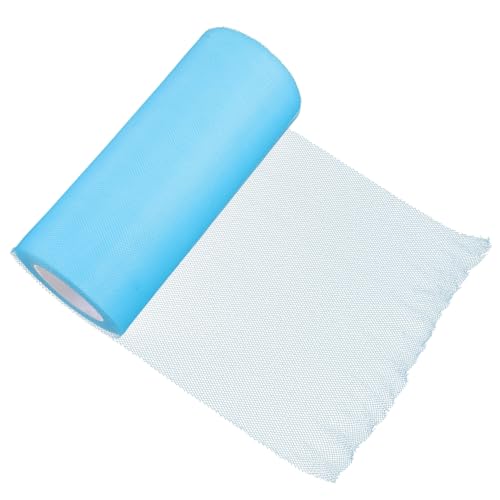FIXOSHEE Blauer Tüllstoff Rolle Yards Dacron Hochzeit Dekostoff für Brautschleifen Tischläufer Geschenkverpackung Tutu Rock Bastelmaterial für Hochzeitsdeko und Partygestaltung von FIXOSHEE