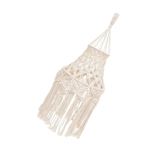 FIXOSHEE Boho Handgewebter Lampenschirm mit Quasten Dekorativer Hängelampenschirm aus Polyester Stilvolle Pendelleuchte für Wohnzimmer Schlafzimmer Hotel Moderne und Retro Dekoration von FIXOSHEE
