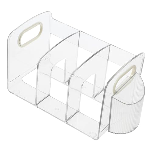 FIXOSHEE Buchhalter Regal Fächer Transparent Desktop Organizer Dokumentenablage Büro Dekor Multifunktional für Bücher Zeitschriften Akten von FIXOSHEE