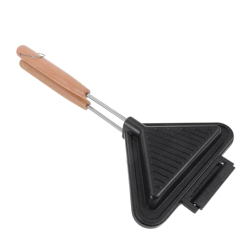 FIXOSHEE Doppelseitige Sandwich Backform aus Gussaluminium Antihaftbeschichtet Multifunktionale Mini Dreieckstoast Pfanne für Küche und Camping Frühstücksbraten von FIXOSHEE