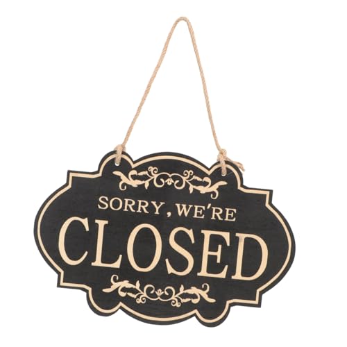 FIXOSHEE Doppelseitiges Verschleißfestes Holz Türschild Open Closed Dekoratives Multifunktionales Geschäftszubehör Leichtes Langlebiges Laden und Restaurant Schild Kreative Ladendekoration von FIXOSHEE