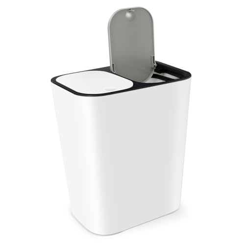 FIXOSHEE Doppelter Küchenabfalleimer mit Deckel Schmaler Mülleimer mit Zwei Fächern zur Mülltrennung Ohne BPA Leicht zu Reinigen für Haushalt und Restaurant FIXOSHEE Doppelter Küchenabfalleimer mit Deckel Schmaler Mülleimer mit Zwei Fächern zur Mülltrennung Ohne BPA Leicht zu Reinigen für Haushalt und Restaurant von FIXOSHEE