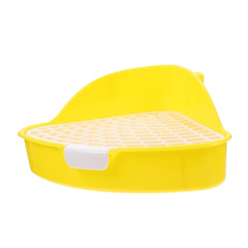 FIXOSHEE Eckige Haustier Toilette aus Hochwertigem Material Dreieckig für Kaninchen und Kleine Nager Einfacher Aufbau mit Fixiermechanismus Passend für Käfige für Training und Hygienische von FIXOSHEE