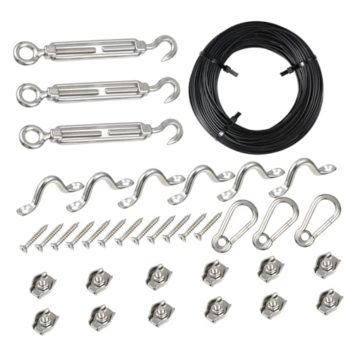 FIXOSHEE Edelstahl Beschichtetes Stahlseil für Lichterketten Aufhängung mit Rostfreiem Glattem Lichtseil für Außenbeleuchtung und Sicher Anwendung FIXOSHEE Edelstahl Beschichtetes Stahlseil für Lichterketten Aufhängung mit Rostfreiem Glattem Lichtseil für Außenbeleuchtung und Sicher Anwendung von FIXOSHEE