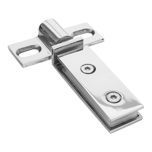 FIXOSHEE Edelstahl Doppelloch Drehpunkt Duschtür Scharniere Rechteckiges Design Robuste Glas Duschkabinenbeschläge Reibungslose Führung Korrosionsbeständig Modernes Badezimmer Ersatzteile von FIXOSHEE