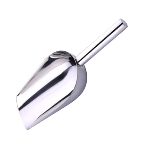 FIXOSHEE Edelstahl Eiswürfel Schaufel Ergonomisch Geformt Rutschfest Langlebig Vielseitig für Küche Bar Mehlschaufel Lebensmittelportionierer von FIXOSHEE