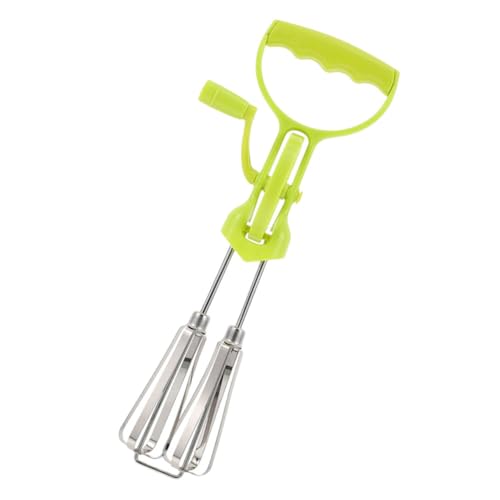 FIXOSHEE Edelstahl Handkurbel Eierschläger mit Kunststoffgriff Multifunktionaler Manueller Mixer zum Schlagen von Eiweiß Butter Sahne Vielseitiger Küchenmixer für Backen und Kochen von FIXOSHEE