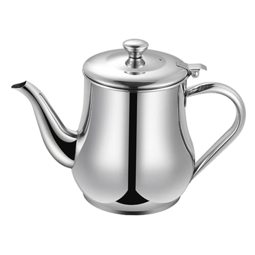 FIXOSHEE Edelstahl Ölbehälter mit Abscheider Küchenöl Vorratsdose Großer Fettfilter Ölkanne für Gebratenes Öl und Speisefett Komfortabler Griff Tropffreies Ausgießen von FIXOSHEE