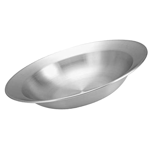 FIXOSHEE Edelstahl Salatschüssel Lebensmittelgeeignete Metallschale mit Breitem Rand Vielseitige Obst Pastaschale für Camping Picknick und Alltag Robust und Spülmaschinenfest von FIXOSHEE