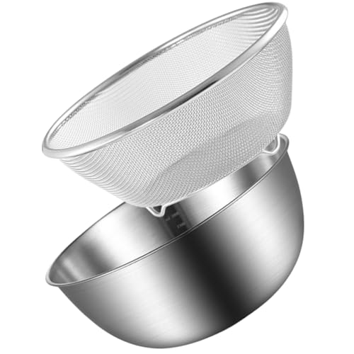 FIXOSHEE Edelstahl Siebset Teilig mit Reissieb und Gemüsewaschkorb Rostfrei Langlebig Kompakt Leicht zu Reinigen Multifunktional für Obst Gemüse und Reis Platzsparend Robust FIXOSHEE Edelstahl Siebset Teilig mit Reissieb und Gemüsewaschkorb Rostfrei Langlebig Kompakt Leicht zu Reinigen Multifunktional für Obst Gemüse und Reis Platzsparend Robust von FIXOSHEE