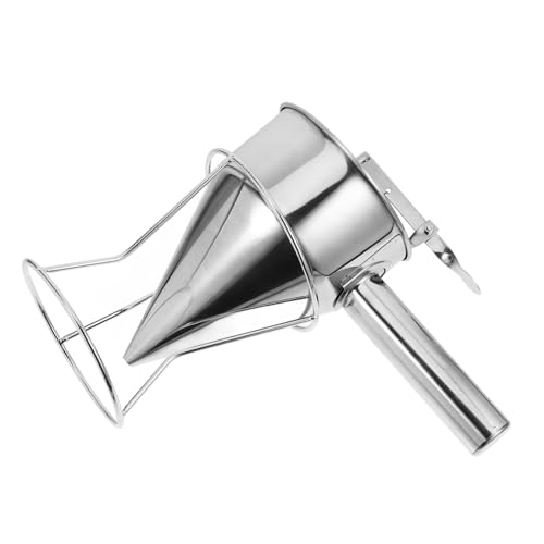 FIXOSHEE Edelstahl Teigspender mit Fassungsvermögen Großer Ausguss Multifunktionaler Spritztrichter für Pfannkuchen Fischbällchen und Gebäck Abnehmbarer Griff Stabiler Küchenhelfer von FIXOSHEE