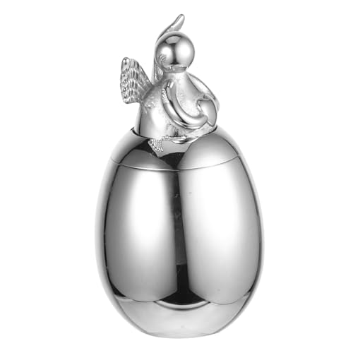 FIXOSHEE Edelstahl Tierurne Silber Klein mit Deckel Kompakte Asche Aufbewahrung für Hunde Katzen Tragbare Gedenkurne zur Erinnerung Dicht Verschließbar Praktisches Andenken für Haustier von FIXOSHEE