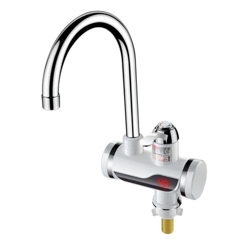 FIXOSHEE Edelstahl Wasserhahn mit Digitaler Temperaturanzeige Unterfluranschluss Sofortheizung in Sekunden Mischbatterie für Heißes und Kaltes Wasser Langlebiger Küchenarmatur mit von FIXOSHEE