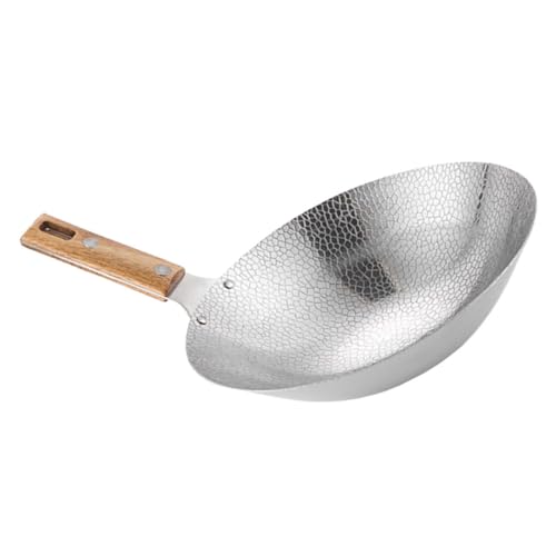 FIXOSHEE Edelstahl Wokpfanne Multifunktionale Kratzfeste Pfanne für Herd und Grill Antihaftbeschichtet Hitzebeständig Vielseitig für Braten Dünsten und Kochen Leicht zu Reinigen für von FIXOSHEE