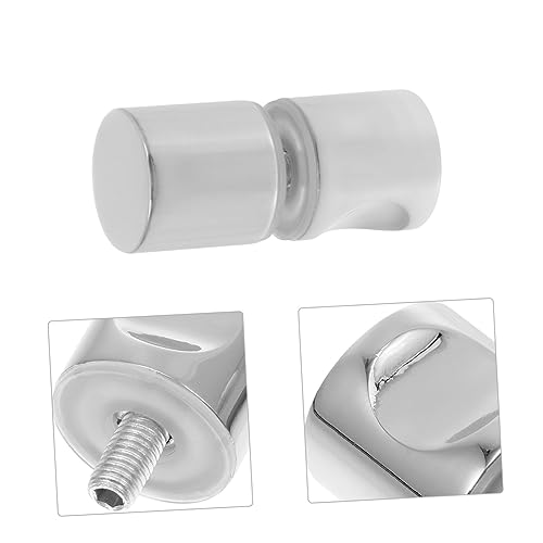 FIXOSHEE Eingelassener Glas Badezimmergriff Silber Langlebiger Türgriff für Duschkabinen Einfache Montage Robustes Möbelzubehör Passend für Moderne Bad und Glastüren von FIXOSHEE