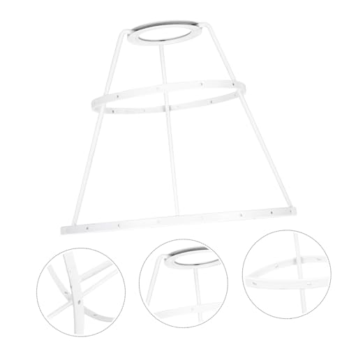 FIXOSHEE Eisen Lampenschirmhalter Weiß DIY Tischlampe Rahmen Doppelschicht Lampenschirm Gestell Robust Rostfrei Für Schreibtisch Stehlampe Beleuchtung von FIXOSHEE
