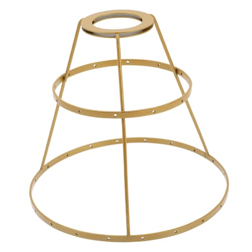 FIXOSHEE Eisen Lampenschirmrahmen Gold Doppelter Ring Vintage Lampenschirmhalter DIY Rahmen für Tischlampe Lampenzubehör Dekorativer Lampenschirmrahmen von FIXOSHEE