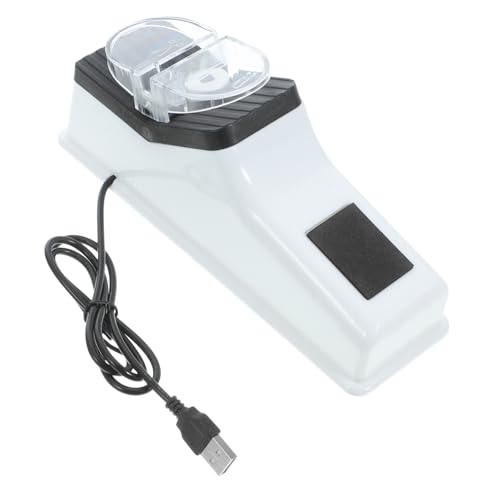 FIXOSHEE Elektrischer Messerschärfer für Küchenmesser Schnelles Schärfen Stabiler Stand Einfach zu Bedienen für Chef Brot und Steakmesser USB Modell Zufällige Farben Zufällige Farbe von FIXOSHEE
