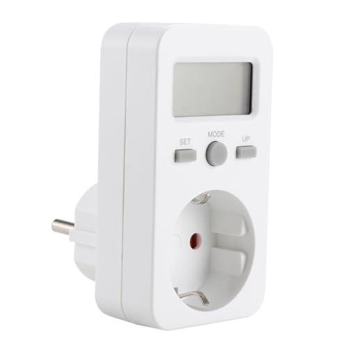 FIXOSHEE Elektronischer Energiemesssteckdose mit LCD Display Misst Leistung Spannung Strom Stromkostenanzeige Eu Steckdose Einfach zu Bedienen Energiesparend für Haushaltsgeräte FIXOSHEE Elektronischer Energiemesssteckdose mit LCD Display Misst Leistung Spannung Strom Stromkostenanzeige Eu Steckdose Einfach zu Bedienen Energiesparend für Haushaltsgeräte von FIXOSHEE
