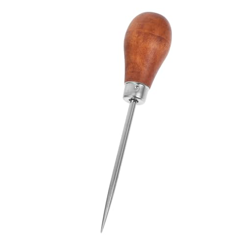 FIXOSHEE Ergonomischer Vorstecher mit Holzgriff Vielseitiges Nähahle und Buchbinder Werkzeug für DIY Buchbindung Lederarbeit und Tragbar und Leicht Komfortabler Griff für Langes Arbeiten von FIXOSHEE