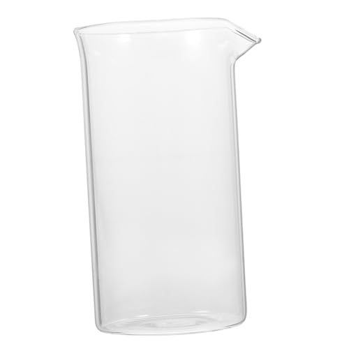 FIXOSHEE Ersatz Glasbecher für Kaffeepresse Presskaffee Becher aus Hitzebeständigem Kompatibel mit Cafetière Lange Ausgusstülle für Ausgießen Spülmaschinengeeignet von FIXOSHEE