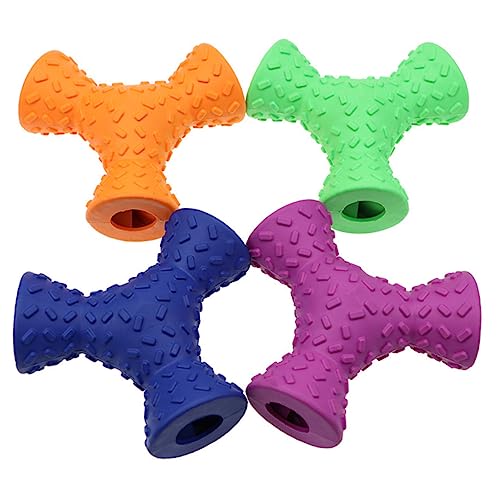 FIXOSHEE Futterspender Hundespielzeug Kauspielzeug aus Naturkautschuk zur Zahnpflege für Hunde Interaktives Zufälliger Farbe Zufällige Farbe Zufällige Farbe von FIXOSHEE