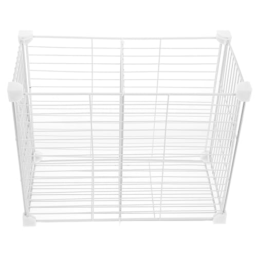 FIXOSHEE Gefrierschrank Organizer aus Metall mit Fächern und Unterem Korb Stapelbarer Gefrierkorb zur Optimalen Aufbewahrung von Obst Gemüse und Snacks Platzsparend und Installieren von FIXOSHEE