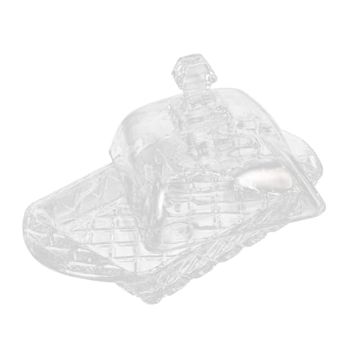 FIXOSHEE Glas Butterdose mit Deckel Transparenter Behälter für Käse und Desserts Lebensmittelecht Frischehaltend Vielseitig für Küche und Kühlschrank Teiliges von FIXOSHEE
