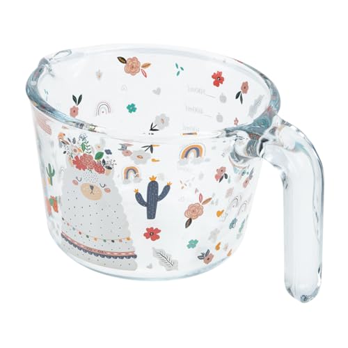 FIXOSHEE Glas Messbecher mit Markierung Hitzebeständig Transparentes Borosilikatglas zum Messen von Milch und Flüssigkeiten Kompakt für Küche und Backen Einfache Reinigung Langlebig FIXOSHEE Glas Messbecher mit Markierung Hitzebeständig Transparentes Borosilikatglas zum Messen von Milch und Flüssigkeiten Kompakt für Küche und Backen Einfache Reinigung Langlebig von FIXOSHEE