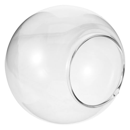 FIXOSHEE Glaskugel Lampenschirm Ersatz für Pendelleuchte Transparente Halbkugel mit Durchmesser und Öffnung Modern und Elegant für Kronleuchter und Deckenlampen Einfache Installation von FIXOSHEE