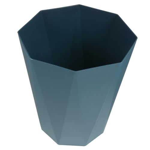 FIXOSHEE Großer Haushaltsmülleimer aus Kunststoff Offener Abfalleimer ohne Deckel Waschbar und Wiederverwendbar Bodenerhöhendes Design Geeignet für Badezimmer Schlafzimmer und Küche Blau von FIXOSHEE