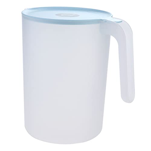 FIXOSHEE Großer Kunststoff mit Hitzebeständigem Material Praktischem Deckel und Griff Transparenter Getränkekrug für Saft Wasser Party und Alltag in Blau Wiederverwendbar FIXOSHEE Großer Kunststoff mit Hitzebeständigem Material Praktischem Deckel und Griff Transparenter Getränkekrug für Saft Wasser Party und Alltag in Blau Wiederverwendbar von FIXOSHEE