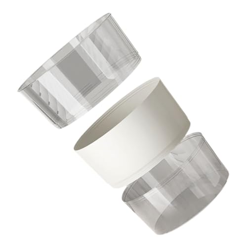FIXOSHEE Großer Transparenter Haushalts Mülleimer Kunststoff Abnehmbarer Papierkorb Rundes Design für Küche Bad Schlafzimmer Moderner Minimalistischer Abfallbehälter mit Hoher Kapazität von FIXOSHEE