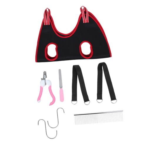 FIXOSHEE Hängematte für Katzen und Hunde Nagelpflege Geschirr Stabiler Haustier Grooming Sling mit Nagelknipser und Feile für Mittlere bis Große Tiere Installieren Zufällige Farbe von FIXOSHEE