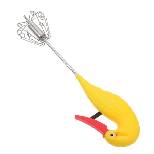 FIXOSHEE Halbautomatischer Edelstahl eierbesen mit Ergonomischem Griff Leicht und Handlich zum Schnellen Schlagen von Eiern und Sahne Praktisches Küchenbackwerkzeug für Haushalt und Backen von FIXOSHEE