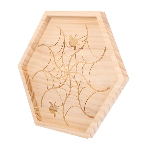 FIXOSHEE Halloween Spinnennetz Holz-servierplatte Leichtes Snack Obsttablett Vielseitig für Dessert und Party Buffet mit Glatter Oberfläche und Wiederverwendbar FIXOSHEE Halloween Spinnennetz Holz-servierplatte Leichtes Snack Obsttablett Vielseitig für Dessert und Party Buffet mit Glatter Oberfläche und Wiederverwendbar von FIXOSHEE