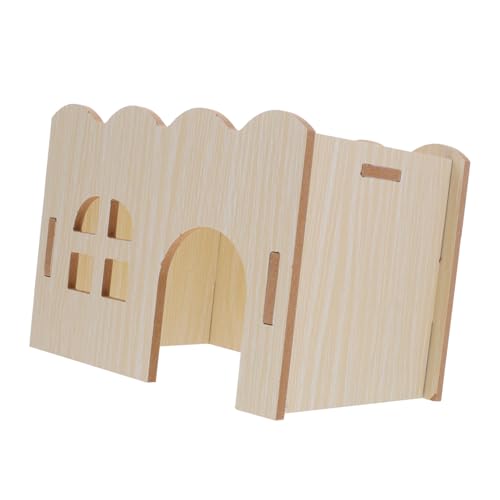 FIXOSHEE Hamster Holzhaus Wellenform für Innenbereich Bissfestes Meerschweinchen Versteck mit Belüftung Multifunktionales Nagerhaus für Hamster Chinchilla und Kleine Haustiere DIY FIXOSHEE Hamster Holzhaus Wellenform für Innenbereich Bissfestes Meerschweinchen Versteck mit Belüftung Multifunktionales Nagerhaus für Hamster Chinchilla und Kleine Haustiere DIY von FIXOSHEE
