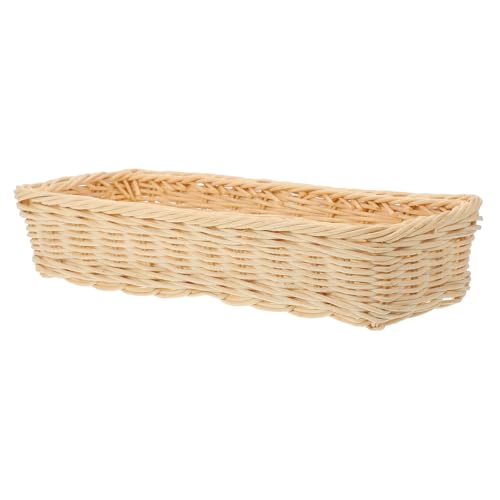 FIXOSHEE Handgewebter Rattan Besteckkorb mit Großer Kapazität Eleganter Einsatz Praktischer Küchenutensilien Organizer für Tisch für Familie Restaurant und Teestuben von FIXOSHEE