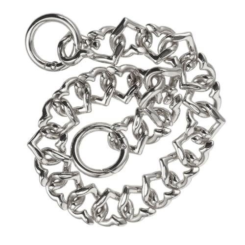 FIXOSHEE Herzförmige Handtaschenkette Damen Retro Metall Tragekette Ersatz Schultergurt Kurz und Robust Silberfarben mit Federring für Alltag und Freizeit FIXOSHEE Herzförmige Handtaschenkette Damen Retro Metall Tragekette Ersatz Schultergurt Kurz und Robust Silberfarben mit Federring für Alltag und Freizeit von FIXOSHEE
