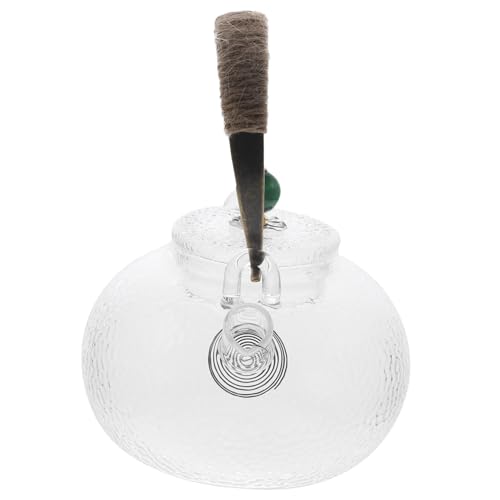 FIXOSHEE Hitzebeständige Glas mit Kupfergriff Transparenter Teekessel für Zuhause Büro Teestube Geeignet für Grüntee Oolong Langlebig Leicht zu Reinigen von FIXOSHEE