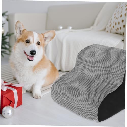 FIXOSHEE Hochdichte Stufige Hundetreppe mit Rutschfester Oberfläche Leichte Tragbare Haustiertreppe für Kleine Hunde Installieren für Sofa Reisen und von FIXOSHEE