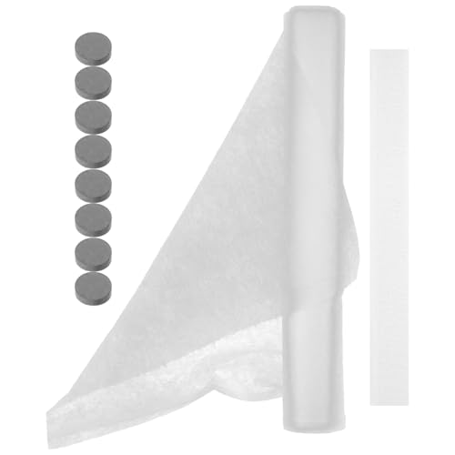 FIXOSHEE Hochtemperaturbeständiger Dunstabzugshauben filter aus Vliesstoff Selbstklebendes Wiederverwendbares Ersatzfilterpapier mit Magnet und Klebeverschluss Zuschneidbar für Saubere von FIXOSHEE