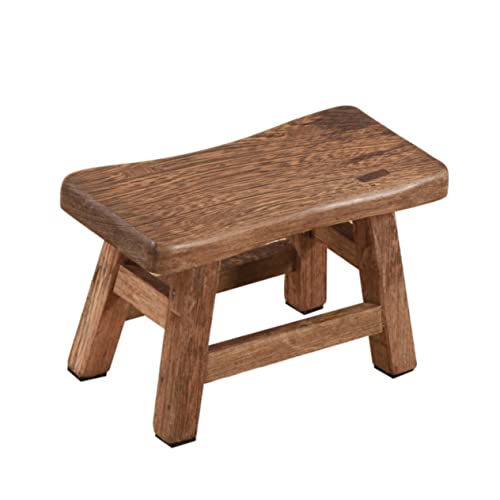 FIXOSHEE Holz Bad Hocker Fußschemel Fußbank aus Massivem Hartholz für Badezimmer Wohnzimmer Wickelbereich Praktischer Robuster Sitz für Erwachsene von FIXOSHEE