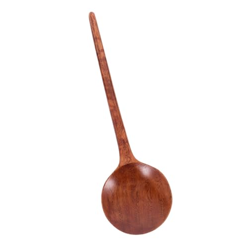 FIXOSHEE Holzlöffel Ramen Suppenlöffel mit Langem Griff Japanischer Stil Großes Fassungsvermögen Vielseitig für Porridge Asiatische Suppen Langlebiges Holz Geeignet für Küche und Esstisch von FIXOSHEE